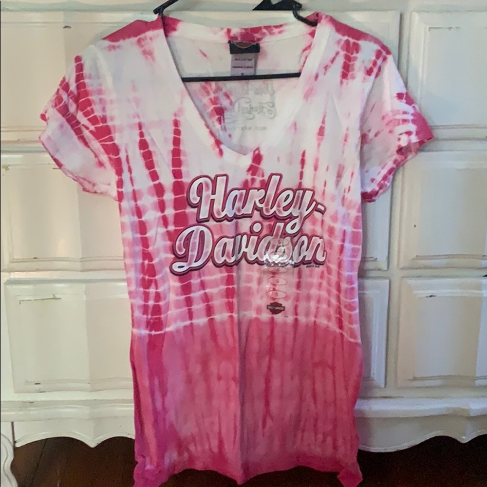 women’s tye-dye harley davidson t shirt
